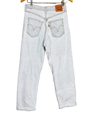 Levi’s Ribcage Straight Ankle Jeans Sz 28 Light Wash High Rise Vintage Fit